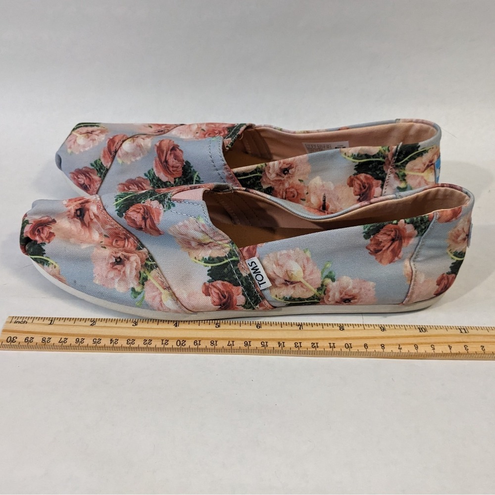 TOMS Alpargata Floral Slip-On Shoes Women's Size 11 Comfort Flowers Cottagecore - Picture 8 of 9